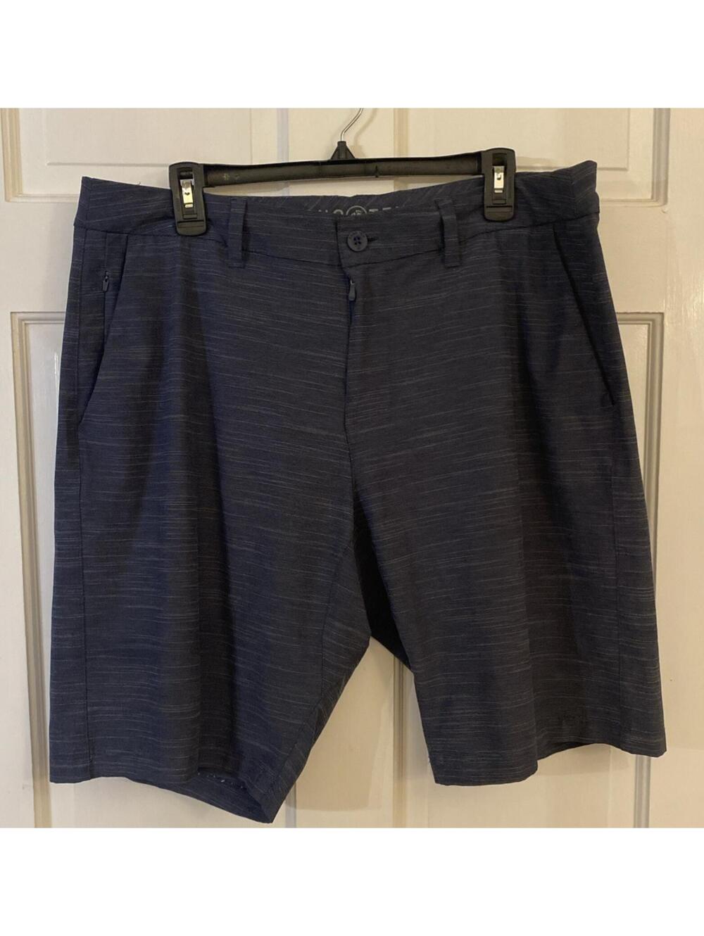Hang Ten Gray Textured Ribbed Bermuda Shorts sz 36 EUC Golf